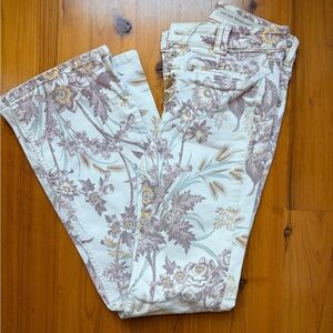 Anthropologie Pilcro floral boot cut pants